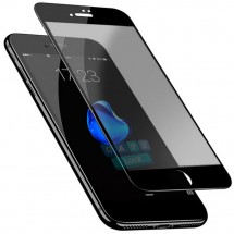 Защитное стекло для iPhone 7 Plus / iPhone 8 Plus (матовое) (черное)