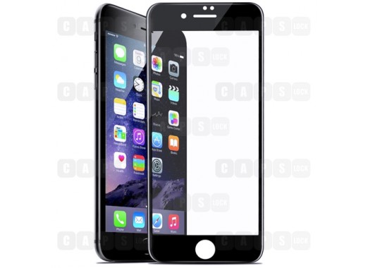 Защитное стекло для iPhone 8 Plus (5D) (черное)